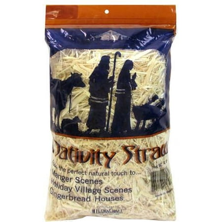 Natural Woven Straw - Real Craft Straw - Nativity Straw yellow/tan large 4oz bag of natural straw -- Single Bunch