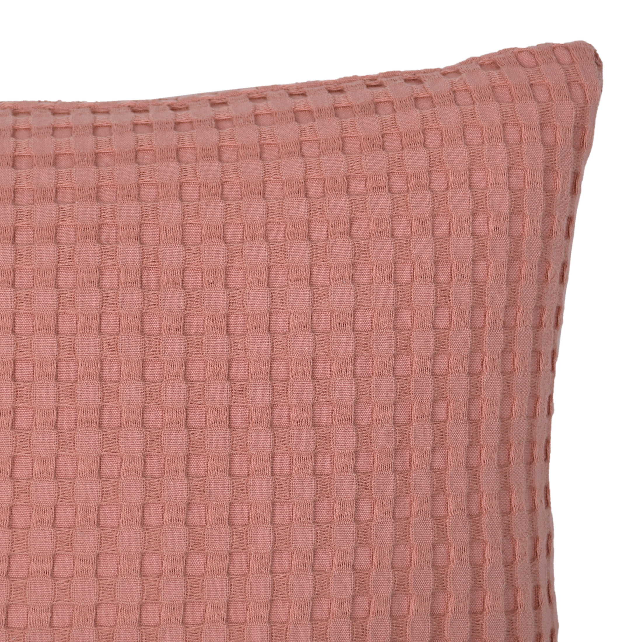 Mainstays Waffle Pillow Cover, 22" X 22", 2 pack, Terracotta Dream