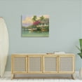 thumbnail image 2 of Tropical Vacation Seaside House Landscape Painting Gallery Wrapped Canvas Print Wall Art, 2 of 7