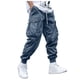 thumbnail image 4 of Pantalones jogger con cintura elástica para hombre - Pantalones deportivos con cordón, múltiples bolsillos, algodón, S-XXXL, actividades al aire libre, 4 of 4