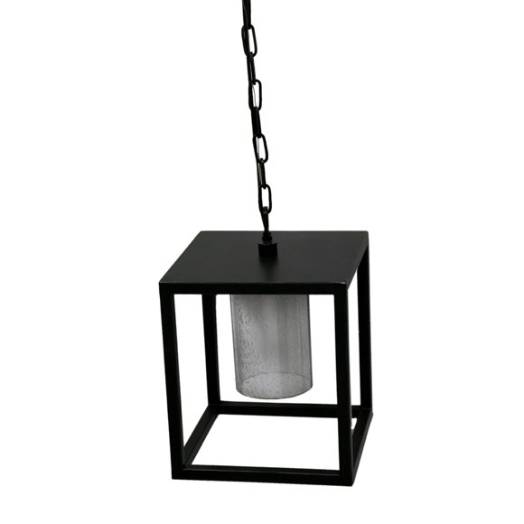 Oil Rubbed Bronze Finish Hanging Geometric Cube Box Pendant Lamp