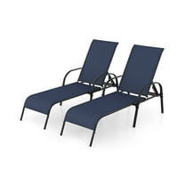 Adjustable Patio Chaise Folding Lounge Chair with Backrest