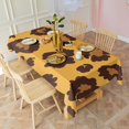 thumbnail image 5 of Yellow and Black Of Leopard Print Rectangle Tablecloth 60"x120",Waterproof Polyester Rectangle Table Cloth, Wipeable Spillproof Polyester Tablecloth for Dining, Camping, Indoor and Outdoor, 5 of 6