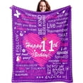 thumbnail image 1 of LHSHID 11th Birthday Gifts for Girls 11th Birthday Decorations for Girls 11th Birthday Blankets 11th Birthday Gifts for Girls Happy 11th Birthday Throw Blanket 60"x80", 1 of 8