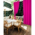 thumbnail image 5 of Outdoor Curtains for Patio Waterproof Solid Color Indoor/Outdoor Curtain Tiebacks Pure Pink Rosy Simple Privacy Curtain Sun Blocking Grommet Drapes for Pergolas Gazebo Porch Balcony 1 Panel 54x84, 5 of 18