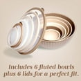thumbnail image 6 of Cook with Color 12-Piece Mixing Bowl Set with Non-Slip Silicone Base and Transparent Lids, Taupe, 6 of 9