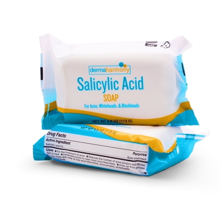 DermaHarmony 2% Salicylic Acid Body & Facial Bar Soap (2 Bars)