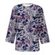 thumbnail image 5 of Fiudx Ofertas Flash Del Día Solo En Línea Blusa Holgada con Estampado de Pascua y Cuello Redondo Retro de Manga Tres Cuartos a La Moda para Mujer, 5 of 5