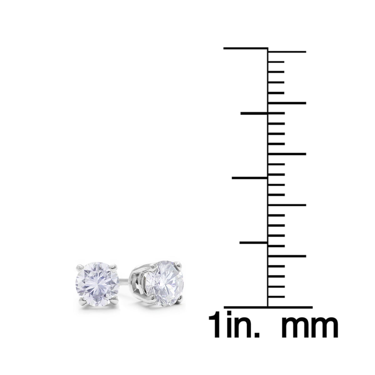 SuperJeweler 1/2 Carat Diamond Stud Earrings in 14 Karat White Gold Featured on Dr. Phil for Women