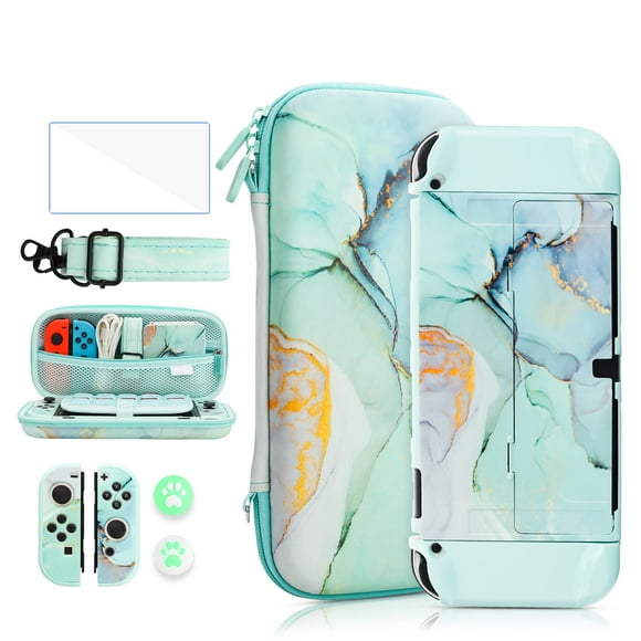 FANPL Étui pour Accessoires Nintendo Switch OLED, Étui de Transport pour Switch OLED et Joy Con avec Coque de Protection Rabattable et Écran pro