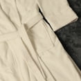 thumbnail image 6 of Men's Plush and Absorbent Turkish Cotton Bathrobe by Blue Nile Mills - Small/Medium, Gray, 6 of 7