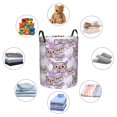 thumbnail image 3 of Lsque Owl And Floral pattern Laundry Hamper Basket, Tall Woven Rope Hamper Basket for Clothes, Lightweight Storage Basket, Collapsible Waterproof-Medium, 3 of 8