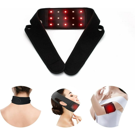 Red Light, for Neck Belt. Timable Red Light Device. Wearable 660nm Red Light & 850nm Near Infrared Light for Body, Shoulder, Chin, Neck, Hand Wrist. Suitable for Both Men & Women
