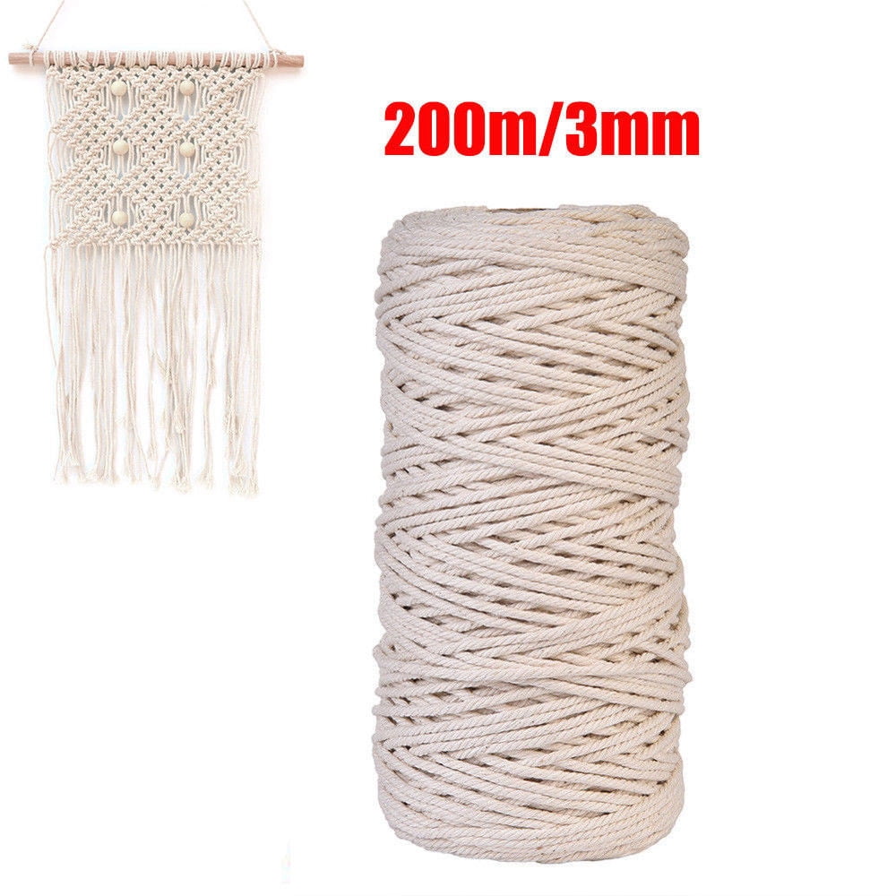 200 Braided Thread Cotton Macrame Cord Wall Hanging Weave Lace Tapestry