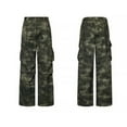 thumbnail image 3 of Jeans for Men Camo Dye Casual Straight Wide Leg Denim Cargo Trousers with Multi-Pockets Loose Summer Fall Outdoor Activities Pants for Men Camouflage L, 3 of 9