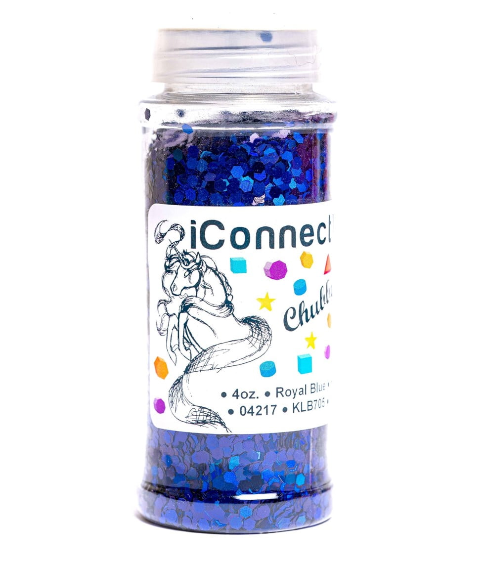 iConnectWith Glitter - Royal Blue, Chubby Holographic Glitter