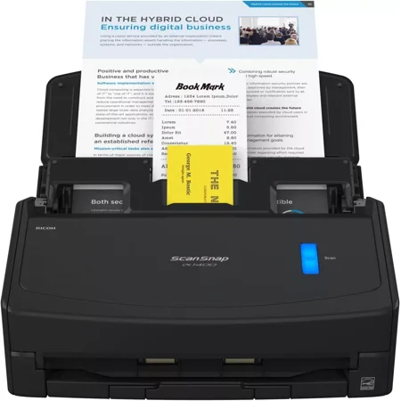 Fujitsu ScanSnap iX1400 Simple One-Touch Button Document Scanner for Mac or PC, Black (Renewed)