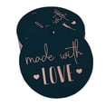 thumbnail image 1 of Inkdotpot Made With Love Text Bottle Tag Real Rose Gold Foil Favor Hang Tags 50 Pack, 1 of 6