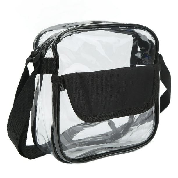 Bolso de hombro transparente, bolso de mensajero transparente Bolso de mensajero transparente de PVC con cremallera Bolso de mensajero de PVC Rendimiento de alta gama Jadeshay A