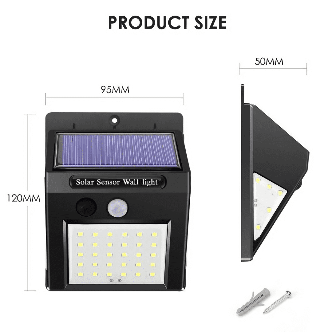 Set of 10, Solar Outdoor Lights LED Security Wall Lights Motion Sensor for Fence,Backyard,Steps,Garage,Garden