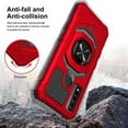 thumbnail image 5 of Galaxy Wireless Case for T Mobile Revvl 6x 5G/Revvl 6 5G Case w/Tempered Glass Screen Protector [Military Grade] Ring Car Mount Kickstand Shockproof Hard Phone Case - Red, 5 of 8