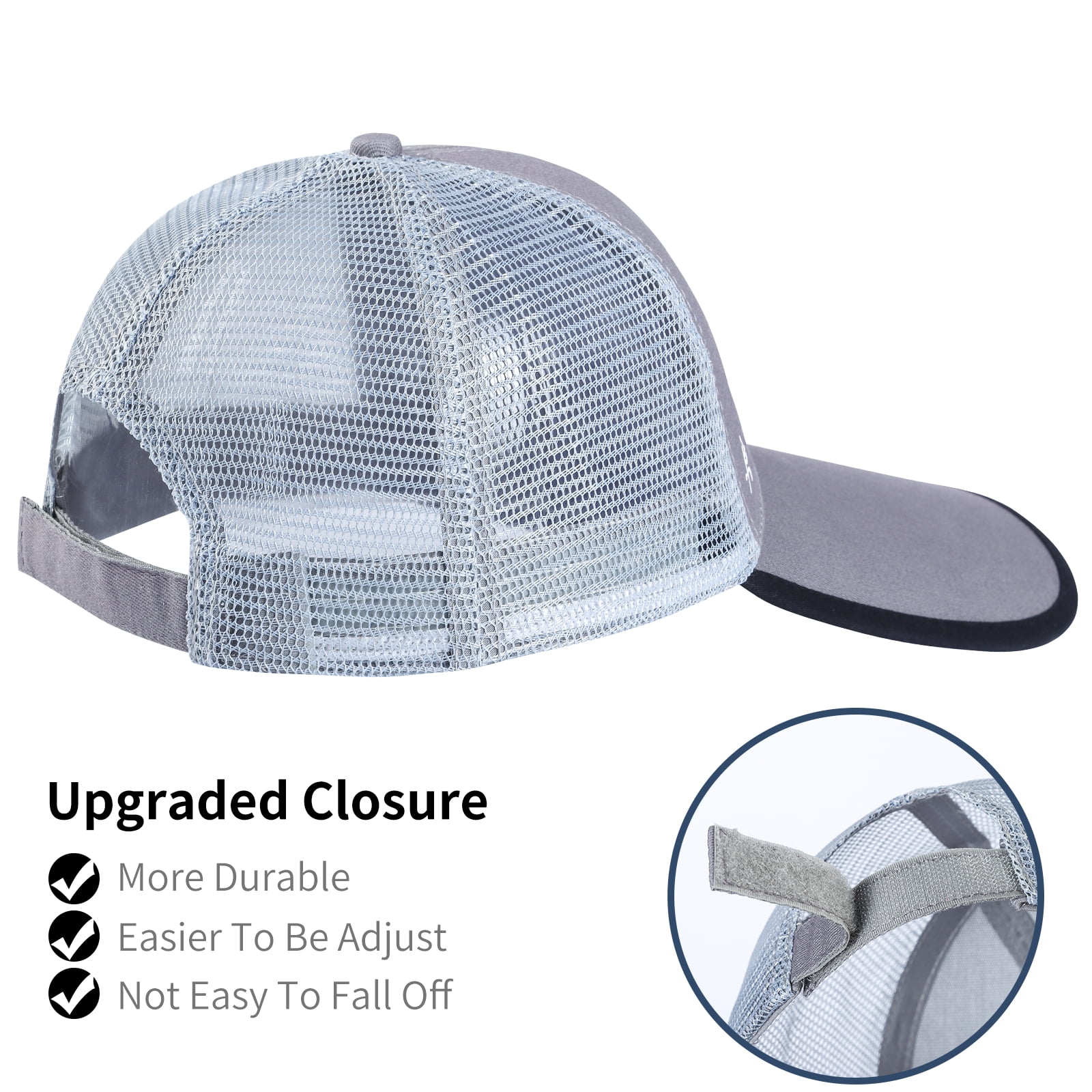 Extra Long Bill Baseball Cap for Men/Women, Long Brim Mesh Back Hat  Adjustable Size