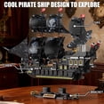 thumbnail image 5 of Pirate Ship Building Set with Lights, MOC Black Pearl Building Blocks for Adults, Big Boat Building Toys Compatible with Lego, Collectible for Home Deco(2288Pcs), 5 of 8