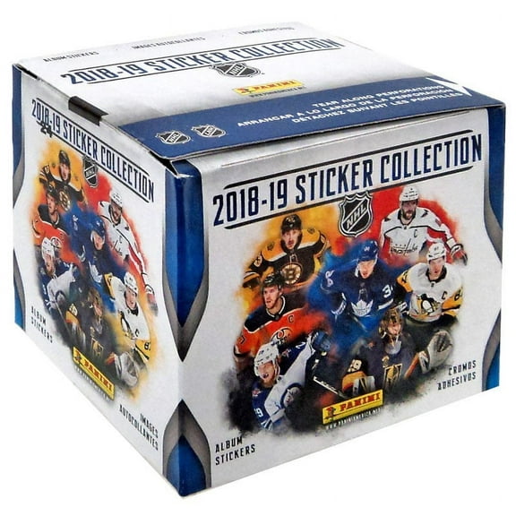 2018 2019 Panini NHL Hockey Sticker Collection Unopened Factory Sealed Box Containing 50 packs with 5 stickers per for a total of 250 stickers per box
