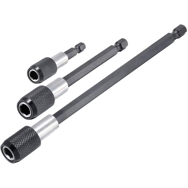 Soporte de Puntas de Destornillador Magnético HOHXEN 2' 4' 6' de Vástago Hexagonal de 1/4' Juego de 3 Piezas