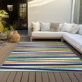 thumbnail image 6 of Addison Rugs Chantille Indoor/Outdoor Transitional Stripes White Washable Rectangle Rug, 2'6" x 3'10", 6 of 6