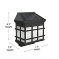 thumbnail image 4 of Emma + Oliver Set of 6 Black Solar Deck and Fence Lights, Decorative Outdoor Solar Powered Weatherproof Wall Mount Fence and Deck Lighting, 4 of 11
