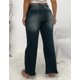thumbnail image 5 of Jeans rectos para mujer Casual Raw Edge Mid Rise Pull On Jeans 2023 Trendy Navy XX-Large, 5 of 5