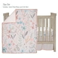 thumbnail image 2 of Lambs & Ivy Baby Blooms 3-Piece Pink Floral/Butterfly Baby Crib Bedding Set, 2 of 9