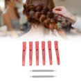 thumbnail image 4 of Hair Clips For Styling Hair Clips With Silicone Band Duck Bill Clips 6Pcs Professional Hair Clips NonSlip Dividing Duckbill Hair Clips For Hair Cutting Styling, 4 of 8