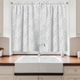 thumbnail image 2 of Ambesonne Floral Kitchen Curtains, Ornate Carnation Flowers, 55"x39", Grey White, 2 of 3