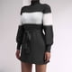 thumbnail image 3 of Knit Dress Short Knit Dress Stitching High Neck Fashionable Long Sleeve Stylish for Dating ANGGREK Otros, 3 of 6