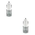 thumbnail image 4 of Cateissary 2.1A 1A Aleación 2 puertos USB de coche USB dual de carga inteligente universal para para teléfono móvil Android Gris 2piezas, 4 of 6