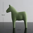 thumbnail image 2 of Wooden Horse Figurine Sturdy Pinewood Hand Painted Simple Pure Color Horse Statue For Family Office Tabletop, 2 of 12