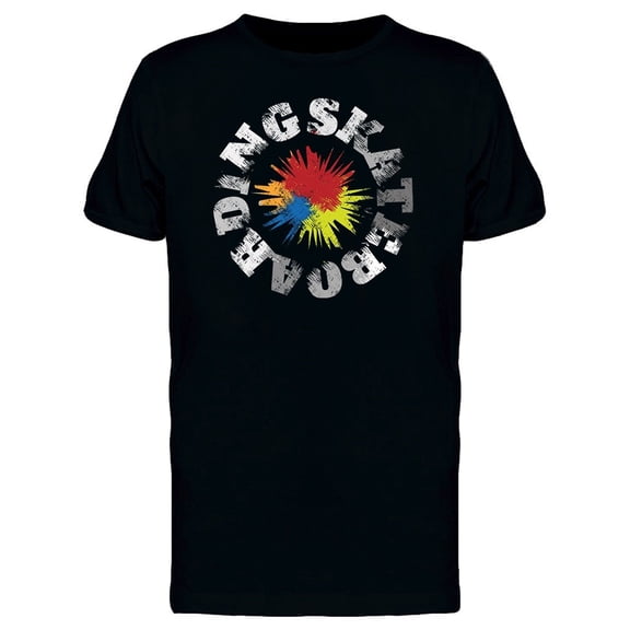Skateboarding Grunge Colors Tee Men's -Image by Shutterstock