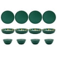 thumbnail image 2 of Mainstays by Becky G. & Alejandra Bamboo Melamine 12-Piece Dinnerware Set, Lemon & Green, 2 of 12