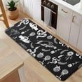 thumbnail image 5 of Black Hand Flower Snake Pattern Kitchen Rug Mat,Kitchen Runner Rugs Non Skid Washable,Decorative Kitchen Floor Mats for Kitchen,Sink,Laundry,17"x47.2", 5 of 7