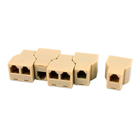 - RJ11 6P4C Female to 2 Female Phone Telephone Cable Splitter Coupler 5 Pcs