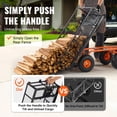 thumbnail image 6 of VEVOR Garden Cart, Sturdy Metal Utility Wagon with Simple Assembly, Versatile Dump Cart with Dual-Function Handle, Wheelbarrow with 400 lbs Load Capacity, Equipped with 10" Wheels, 6 of 9