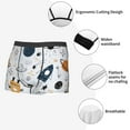 thumbnail image 3 of Lukts Cartoon Planets Pattern Men's Underwear Covered Waistband Boxer Briefs-Medium, 3 of 5