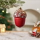 thumbnail image 1 of Red Plastic Christmas Tree Shaped Ball Ornaments for Holiday Window and Tree Decorations, 1 of 7