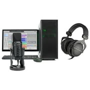 SAMSON G-Track Pro Podcasting Podcast Mic+Interface+Beyerdynamic Headphones