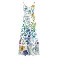 thumbnail image 5 of Puntoco Vestidos Mujer Moda Elegante Verano Casual Sólido V-Cuello Camis Vestido Largo Sin Mangas, 5 of 5