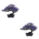 thumbnail image 2 of Advancent Plantas artificiales Bonsai Tree Faux Pine Plastic para Home Office Tabletop Garden Party Hotel Decoración Decoración Púrpura Púrpura 2piezas, 2 of 6