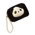 thumbnail image 3 of Monedero de panda Yinane minicartera de peluche para viajes compras niñas y mujeres Cuadrado, 3 of 8