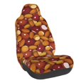 thumbnail image 1 of Wukai Almond Nuts Full Set Car Seat Covers with Soft Padding Universal Auto Front Seats Protector and Cushion Mat, 1 of 5